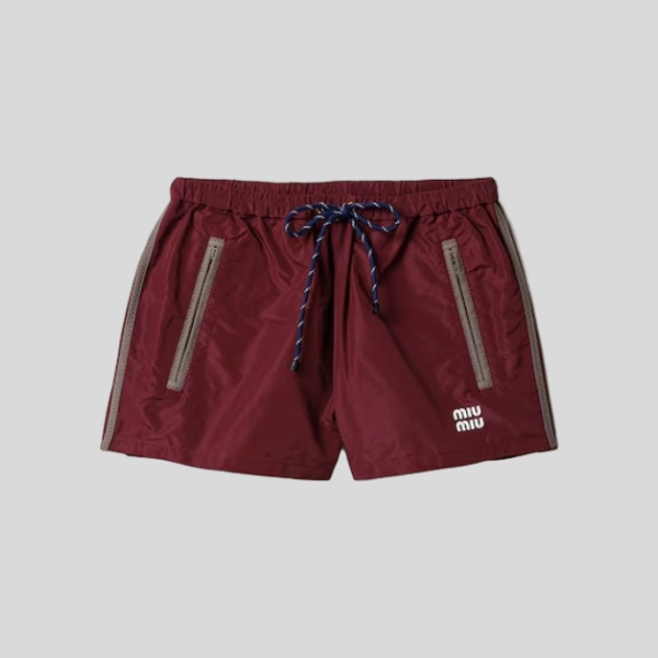 미우미우 테크니컬 패브릭 쇼츠