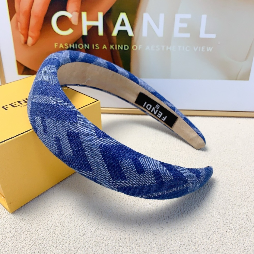 펜* 데님 로고 머리띠