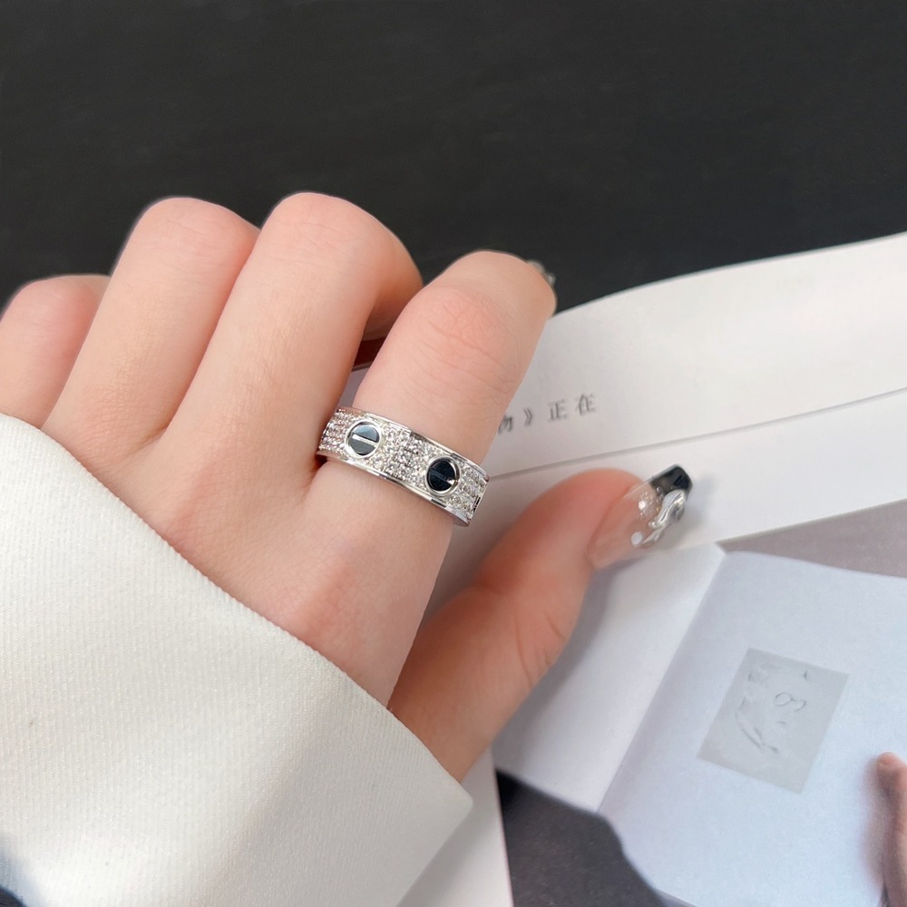 까*띠에 블랙 러브 링