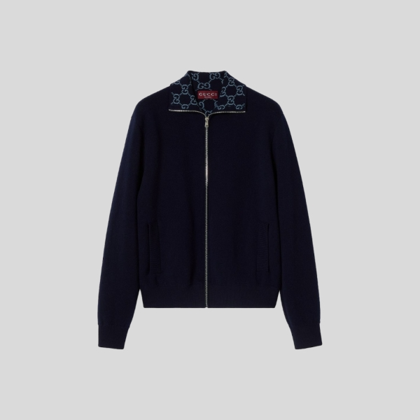구찌 니트 더블 울 지퍼 재킷
