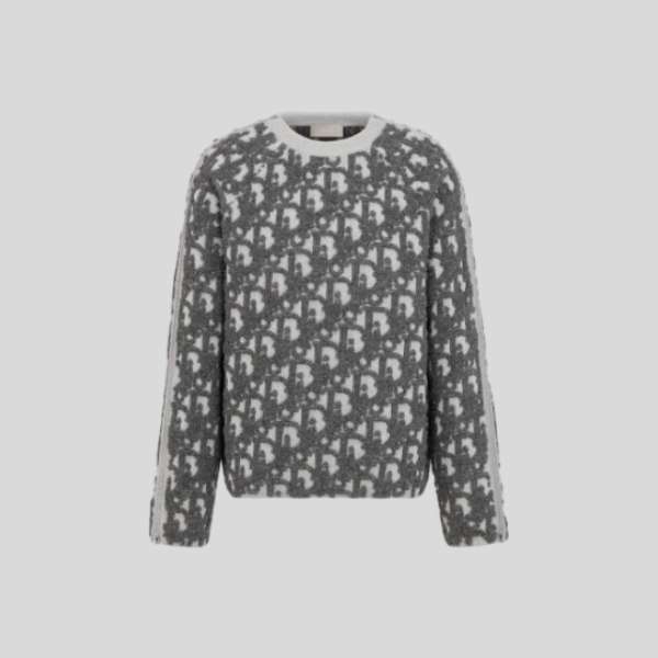 디올 오블리크 자카드 스웨터