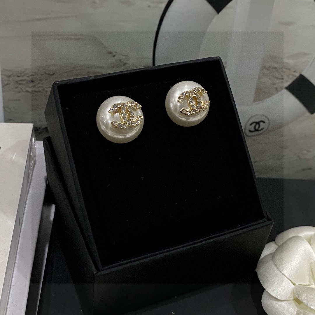 샤* 큐빅 진주 귀걸이