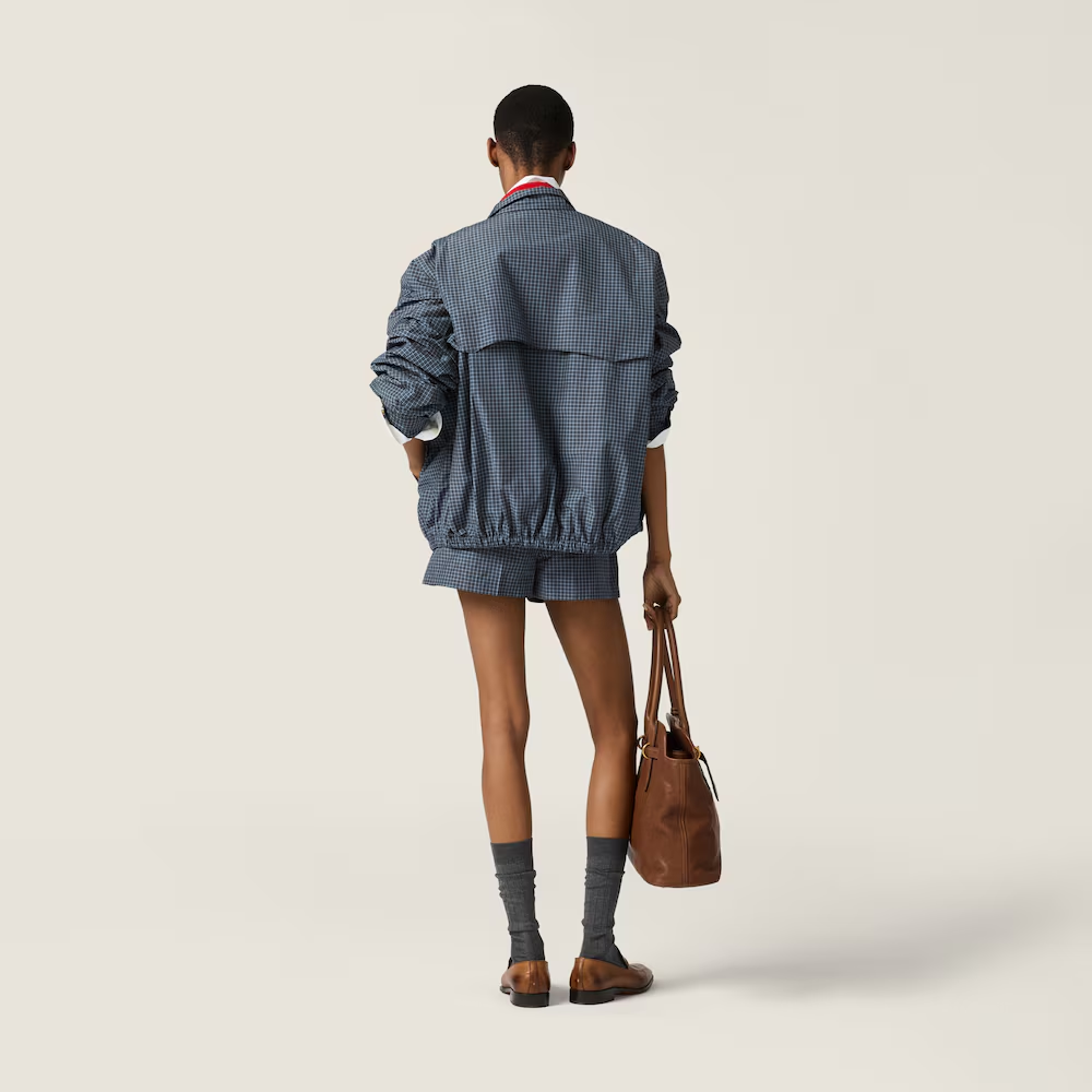 미우미우 체크 블라우스 자켓