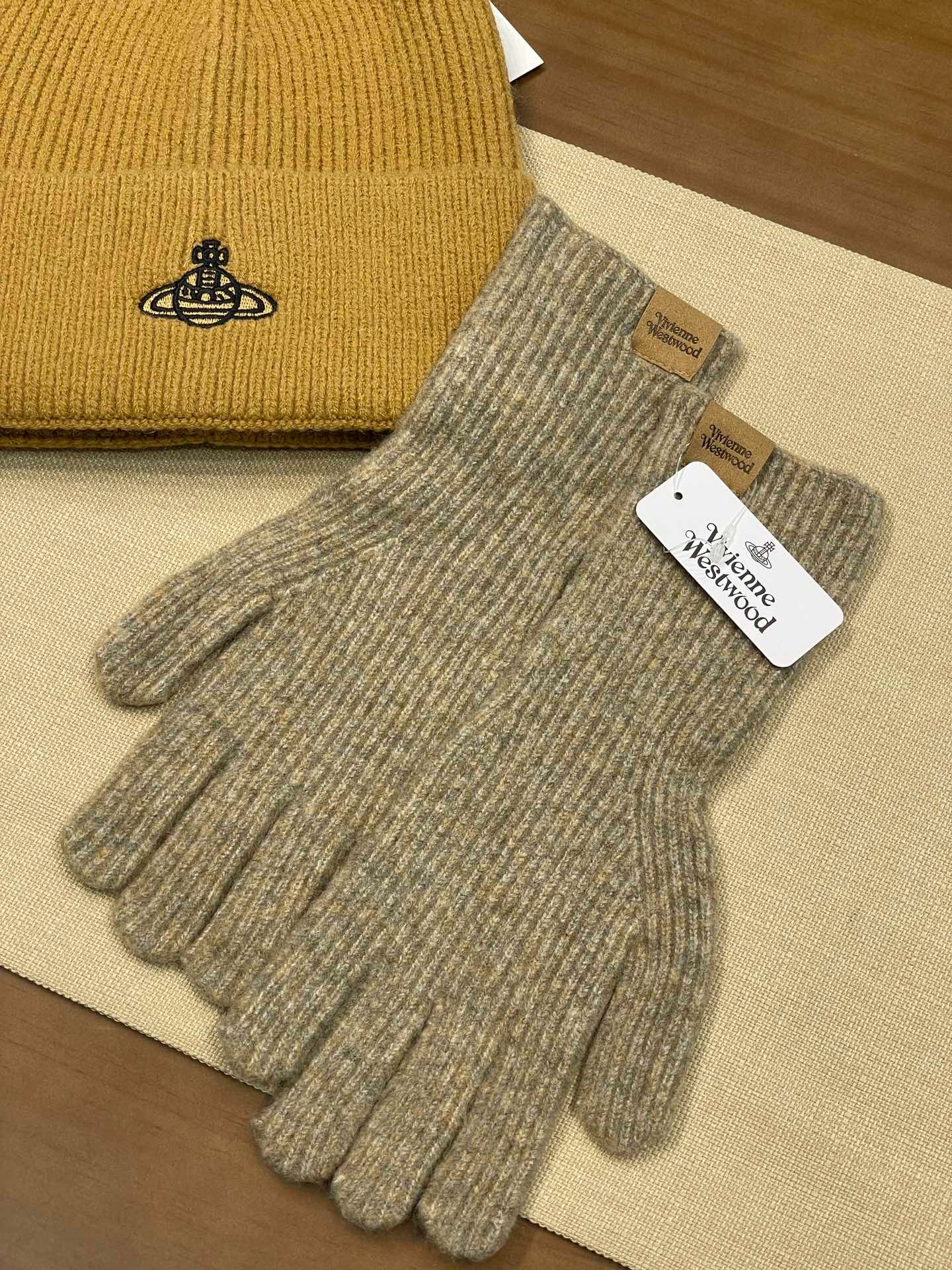 비*안 울 니트 장갑