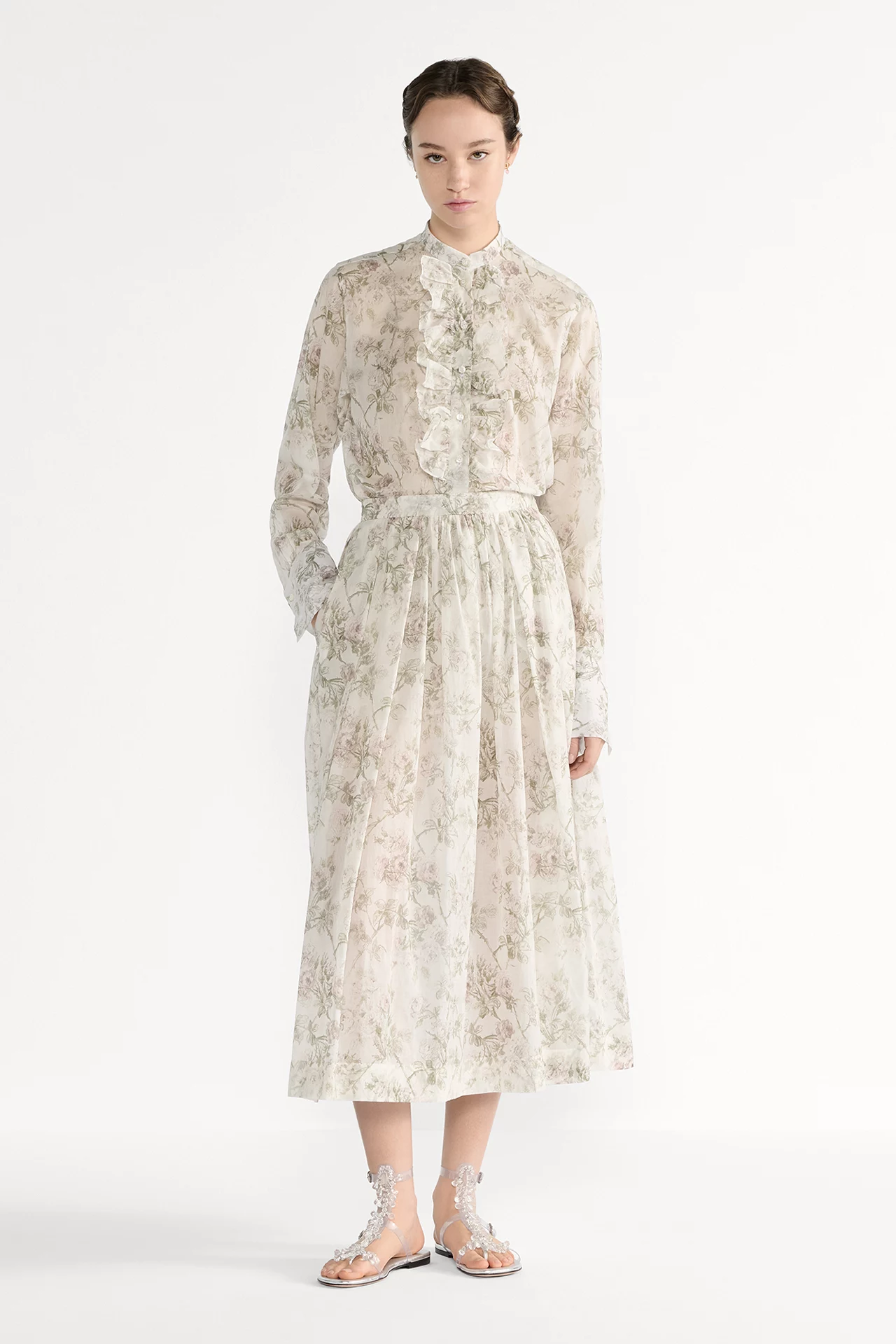 디올 플레어 미디 스커트