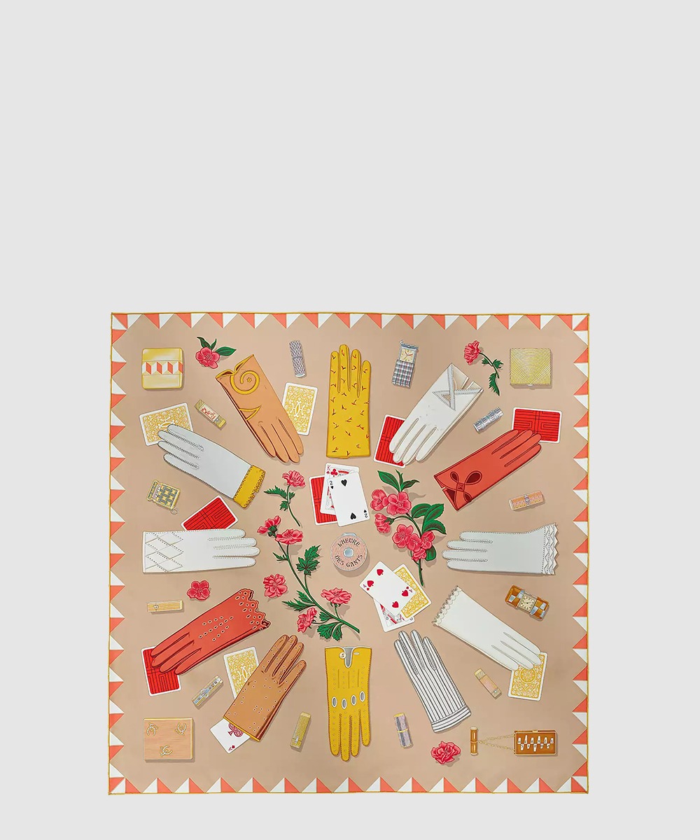 에르메스 L Heure des Gants 스캐프90