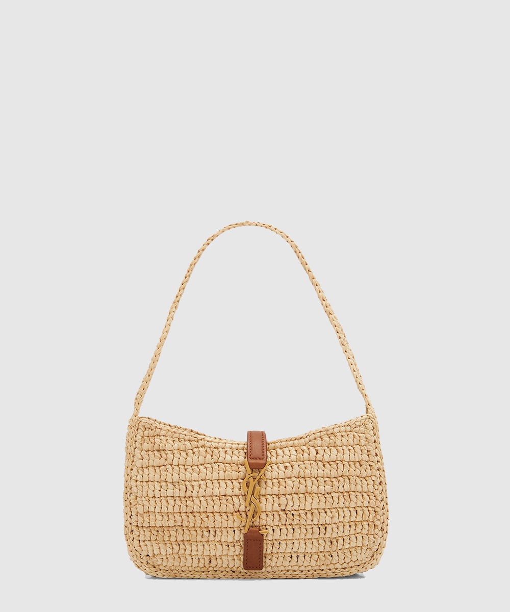 생로랑 르 5 a 7 미니 숄더백 라피아 710318