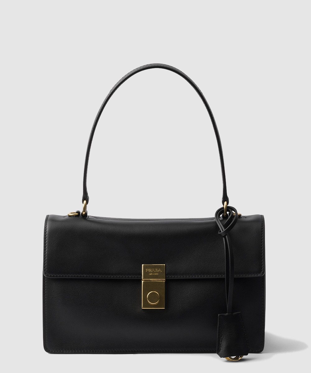 프라다 소프트 사운드 미디엄 가죽 숄더백 1BN023