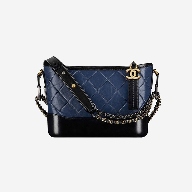 (W) 샤넬 가브리엘 카프스킨 호보백 스몰 네이비 빈티지 골드 【매장-1400만원대】