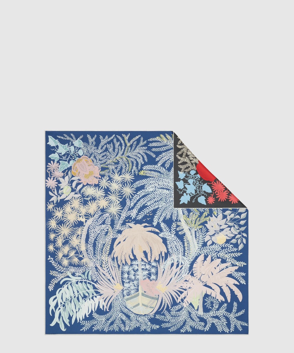 에르메스 Le Jardin des Peintres 더블 페이스 스카프 90