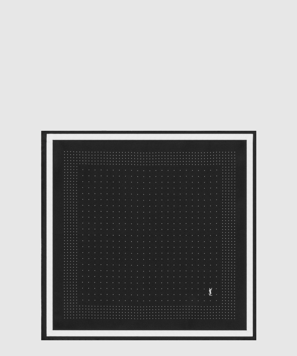 생로랑 도트 실크 트윌 소재 포켓 스퀘어 822601