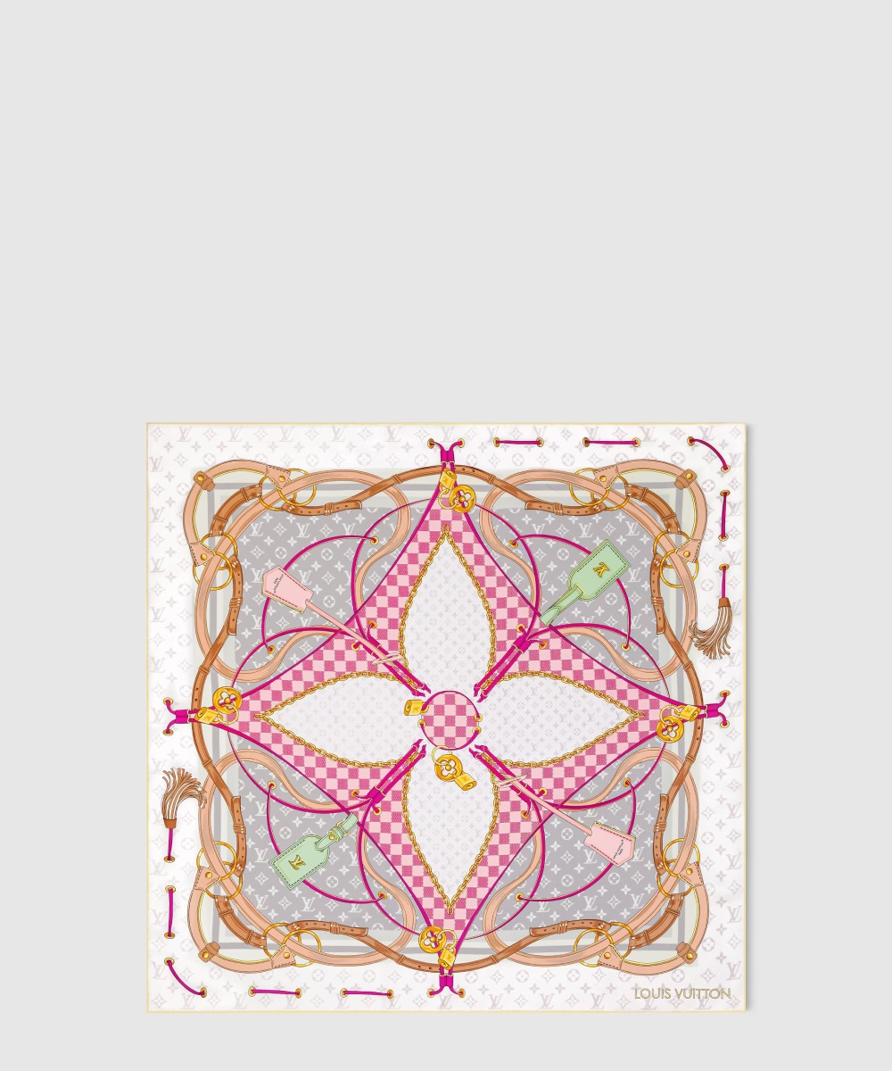 루이 비통 플라워 앤드 스트랩 스퀘어 90