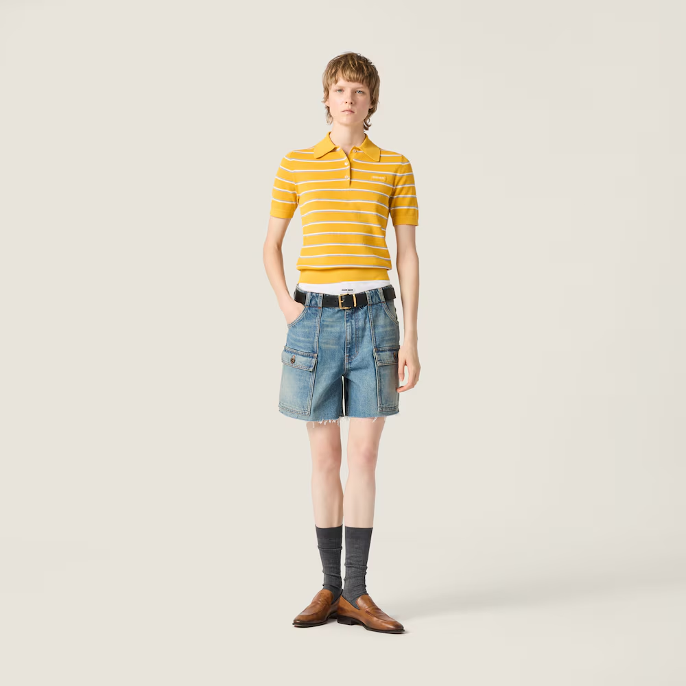 미우미우 데님 버뮤다