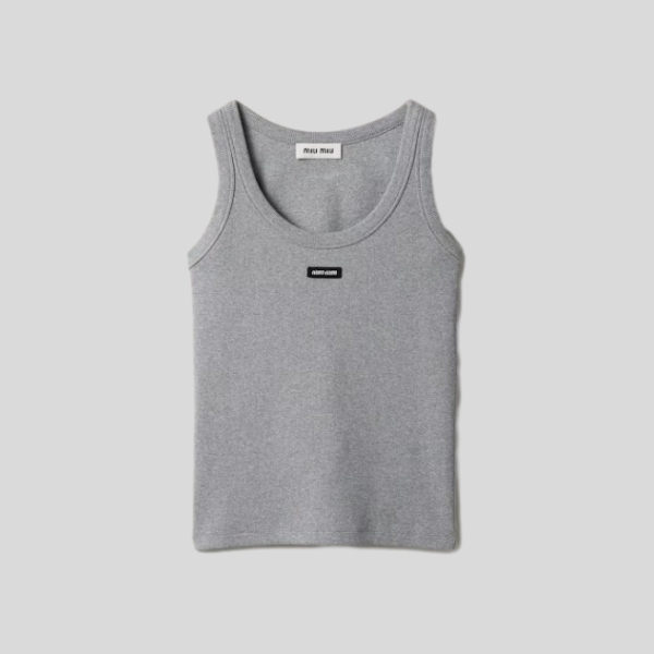 미우미우 리브드 저지 탱크 톱