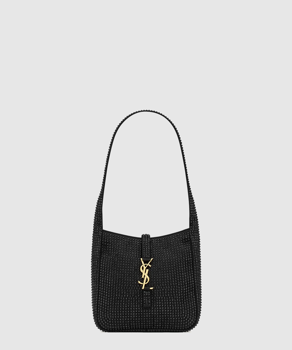 생로랑 실크 새틴과 크리스탈 소재의 유연한 le 5 à 7 베이비백 809464