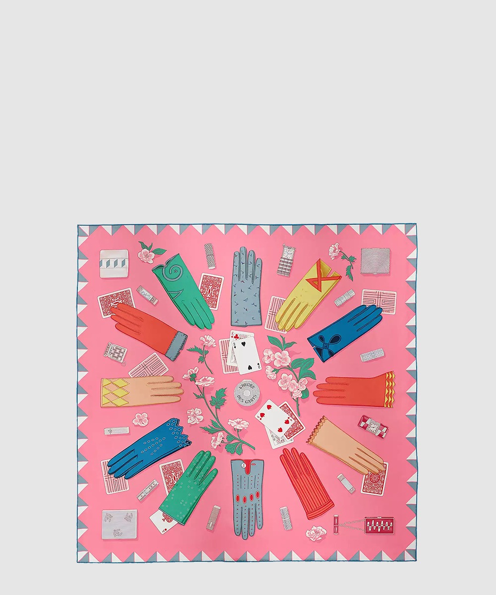 에르메스 L Heure des Gants 스캐프 90