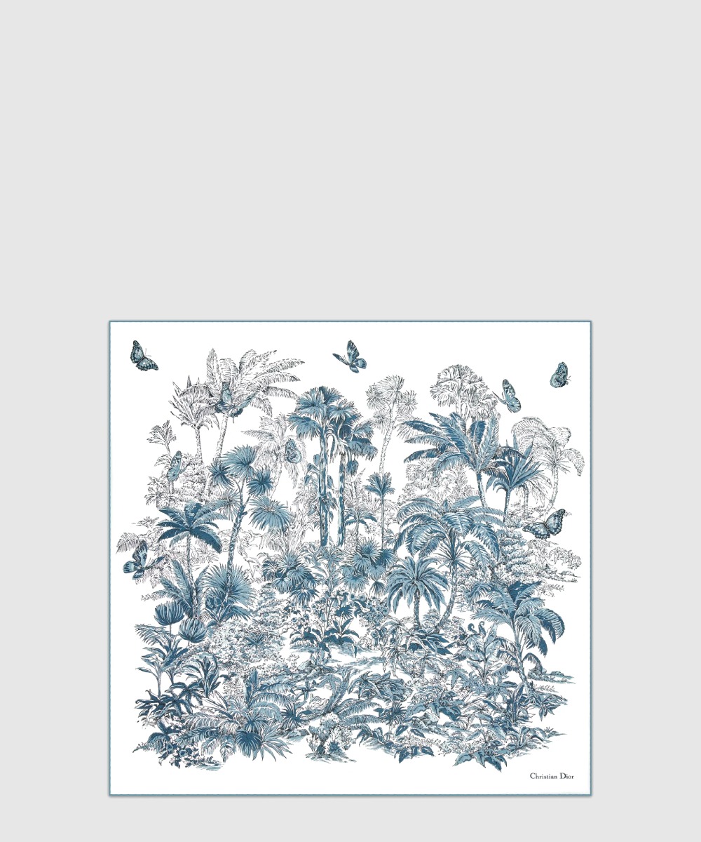 디올 Dioriviera Toile de Jouy Palms 90 스퀘어 스카프 54JOP