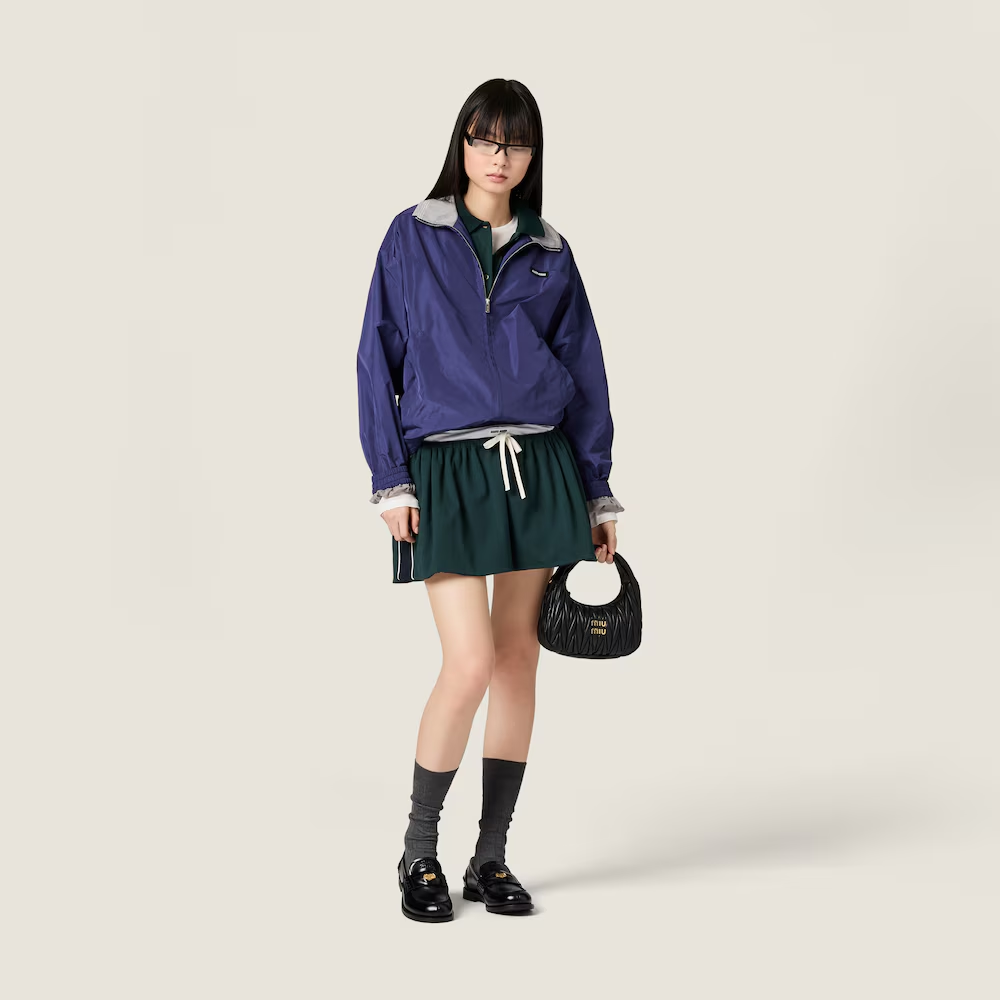 미우미우 코튼 저지 미니스커트