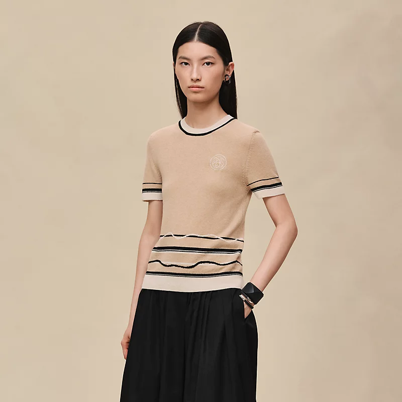 에르메스 Ex-Libris 쇼트 슬리브 스웨터