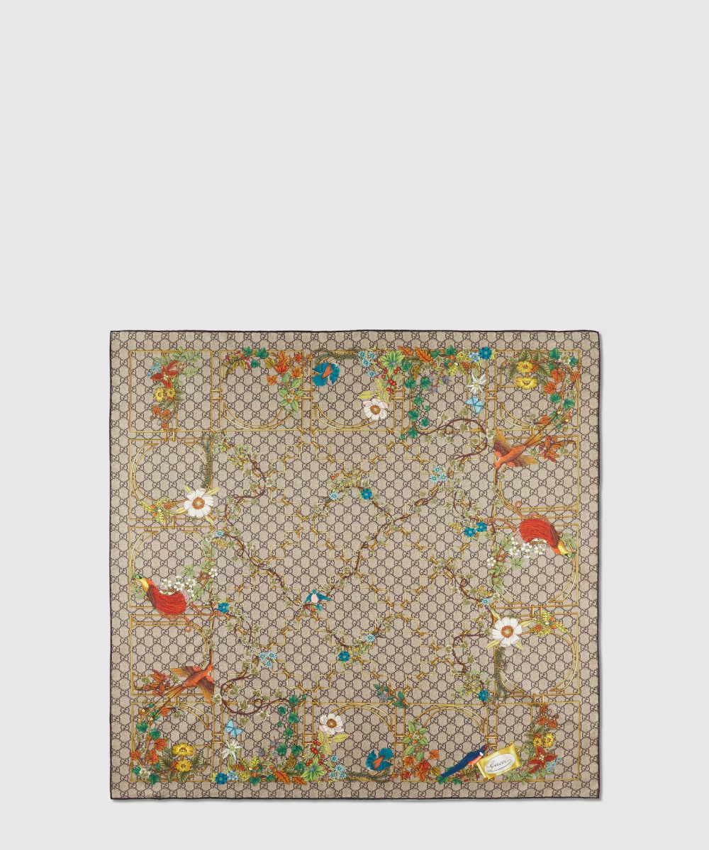 구찌 프린트 실크 트윌 까레 777066