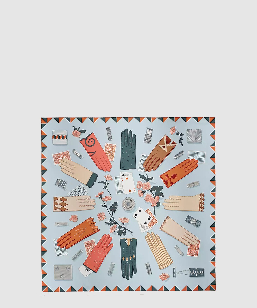 에르메스 L Heure des Gants 스캐프 90