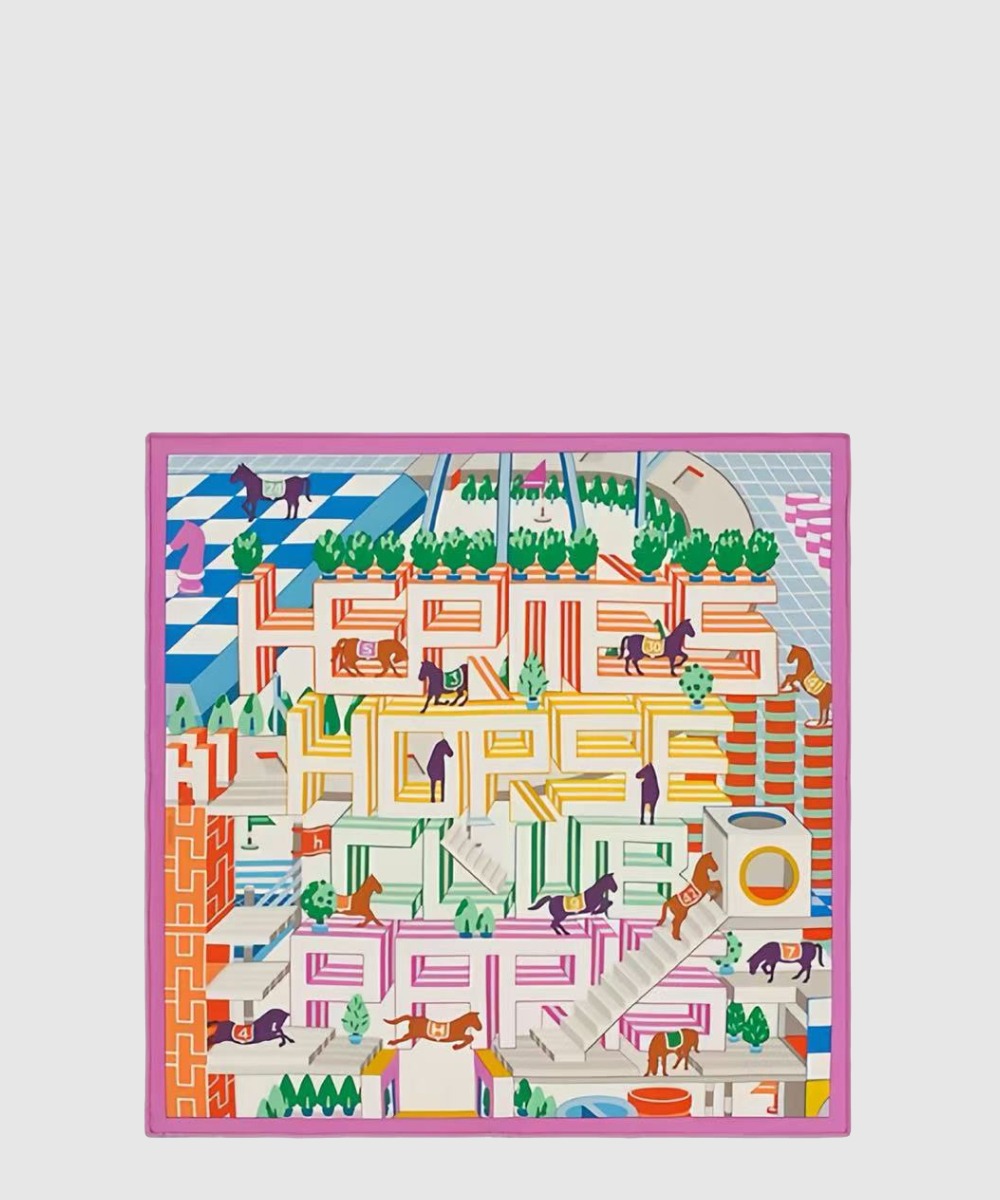 에르메스 Horse Club Detail 스카프 90