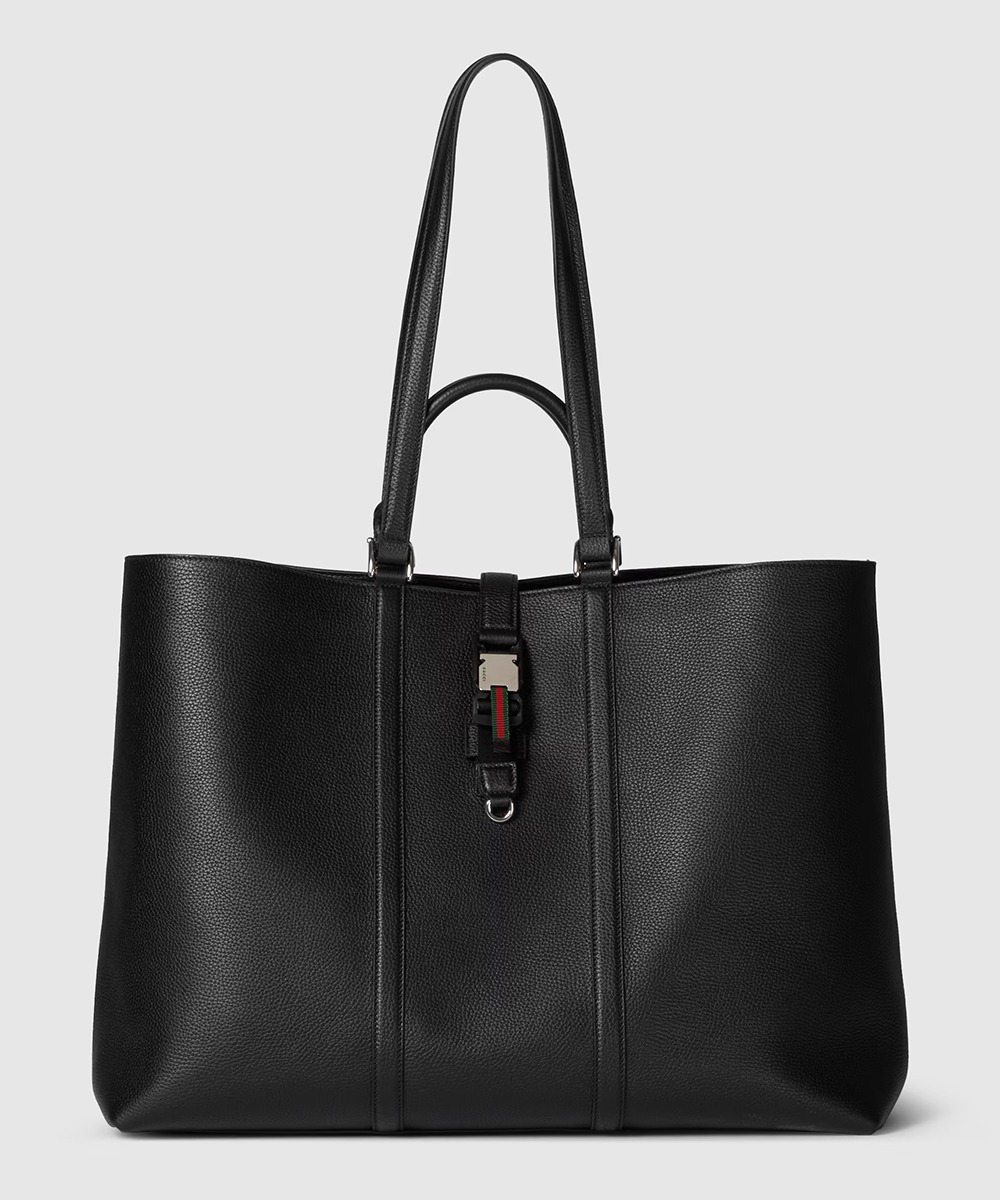 구찌 웹 마감 처리된 라지 토트백 816753