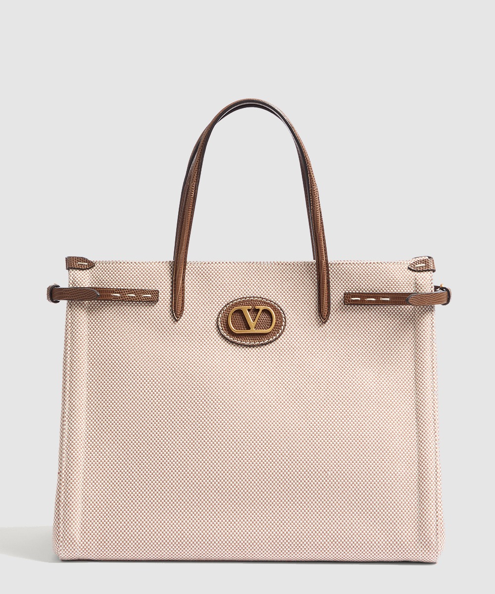 발렌티노 가라바니 앙티브 미디엄 캔버스 쇼퍼백