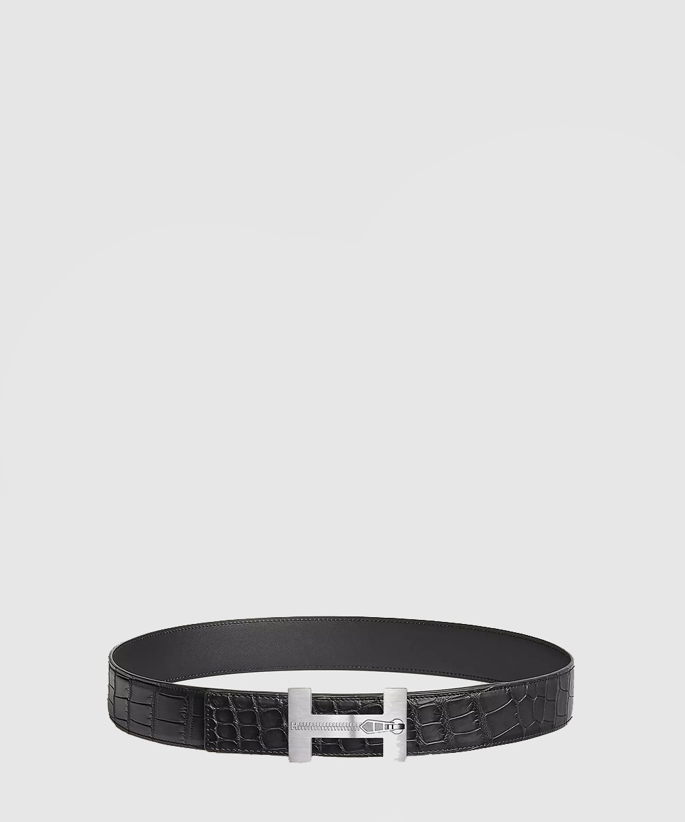 에르메스 S Quizz Fer me Tout 벨트 버클 가죽 스트랩