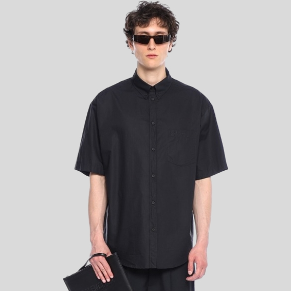 발렌시아가 로고 프린트 셔츠