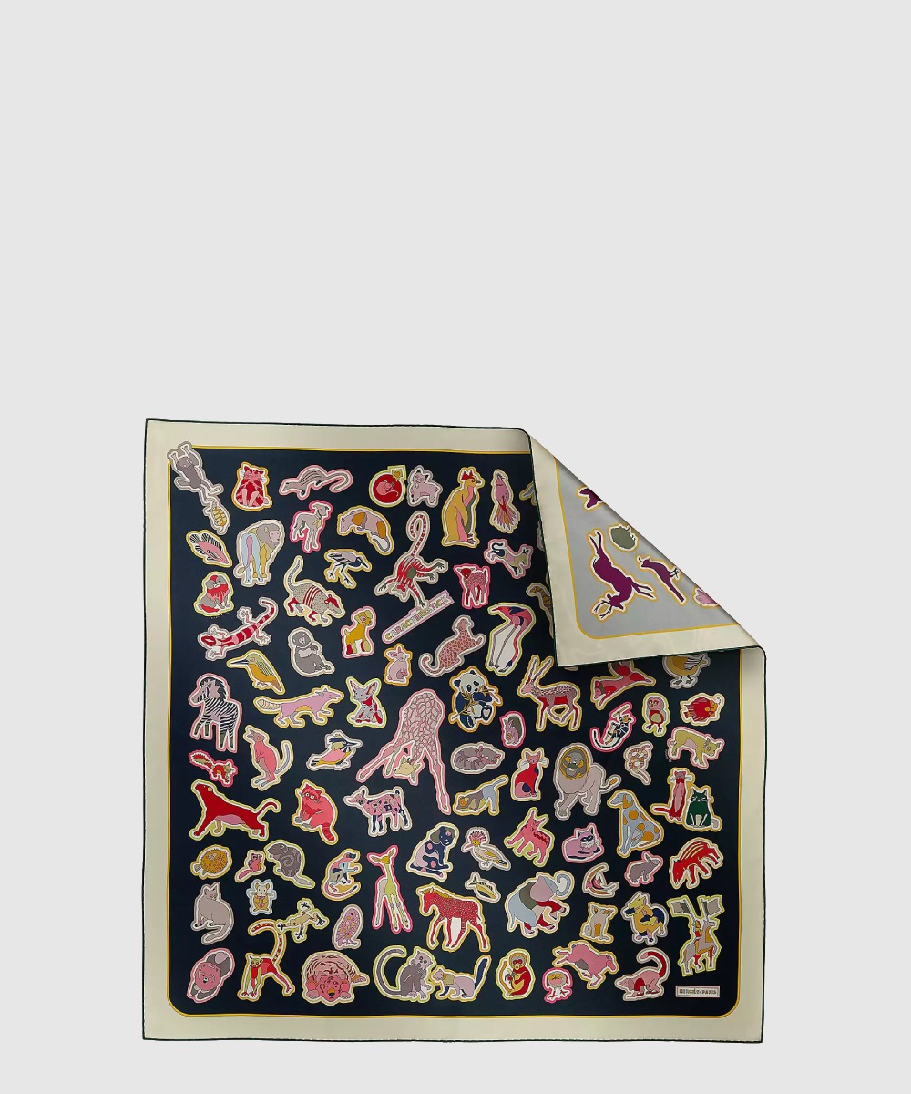 에르메스 Caracteristick 더블 페이스 스카프 90