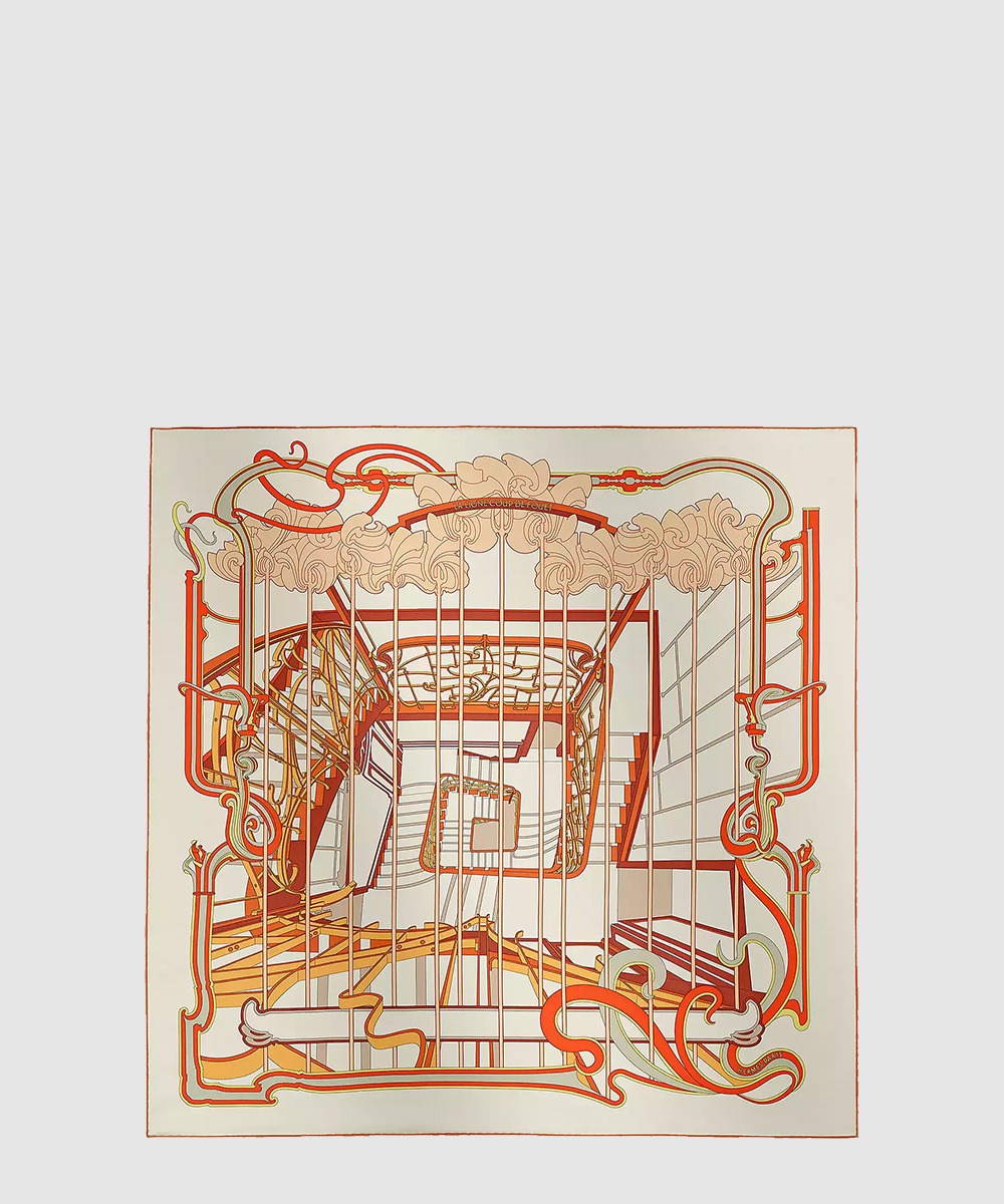 에르메스 La Ligne Coup de Fouet 스카프 90