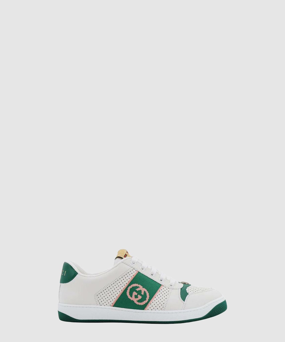 구찌 인터록킹 G 레더 스니커즈 765054