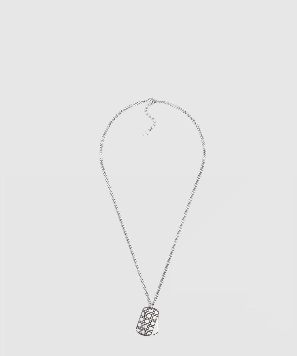 디올 까나쥬 플레이트 펜던트 목걸이 N3215