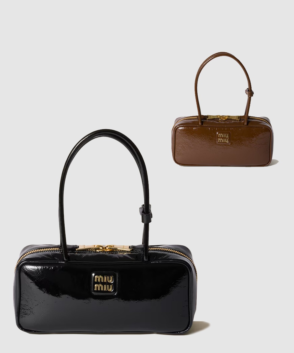 미우미우 나플락 페이턴트 가죽 보백 5BB173