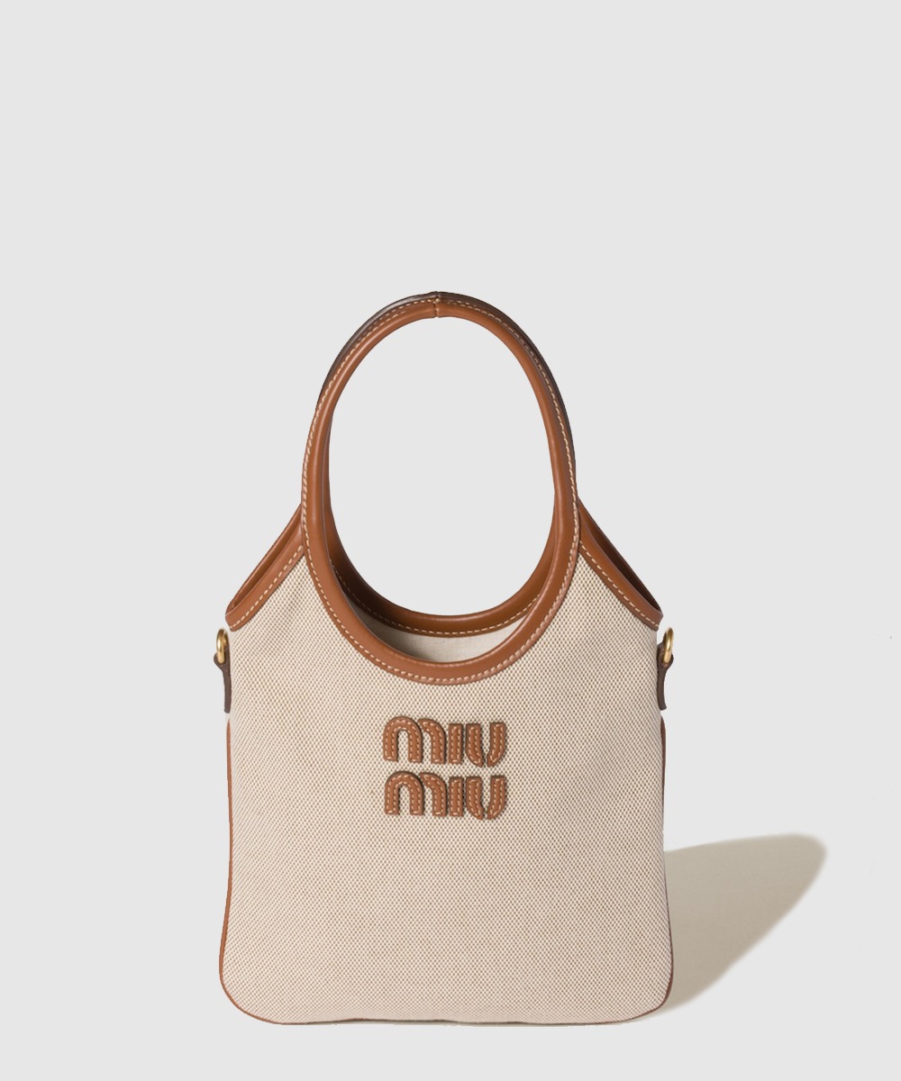 미우미우 캔버스 및 가죽 아이비백 5BA281