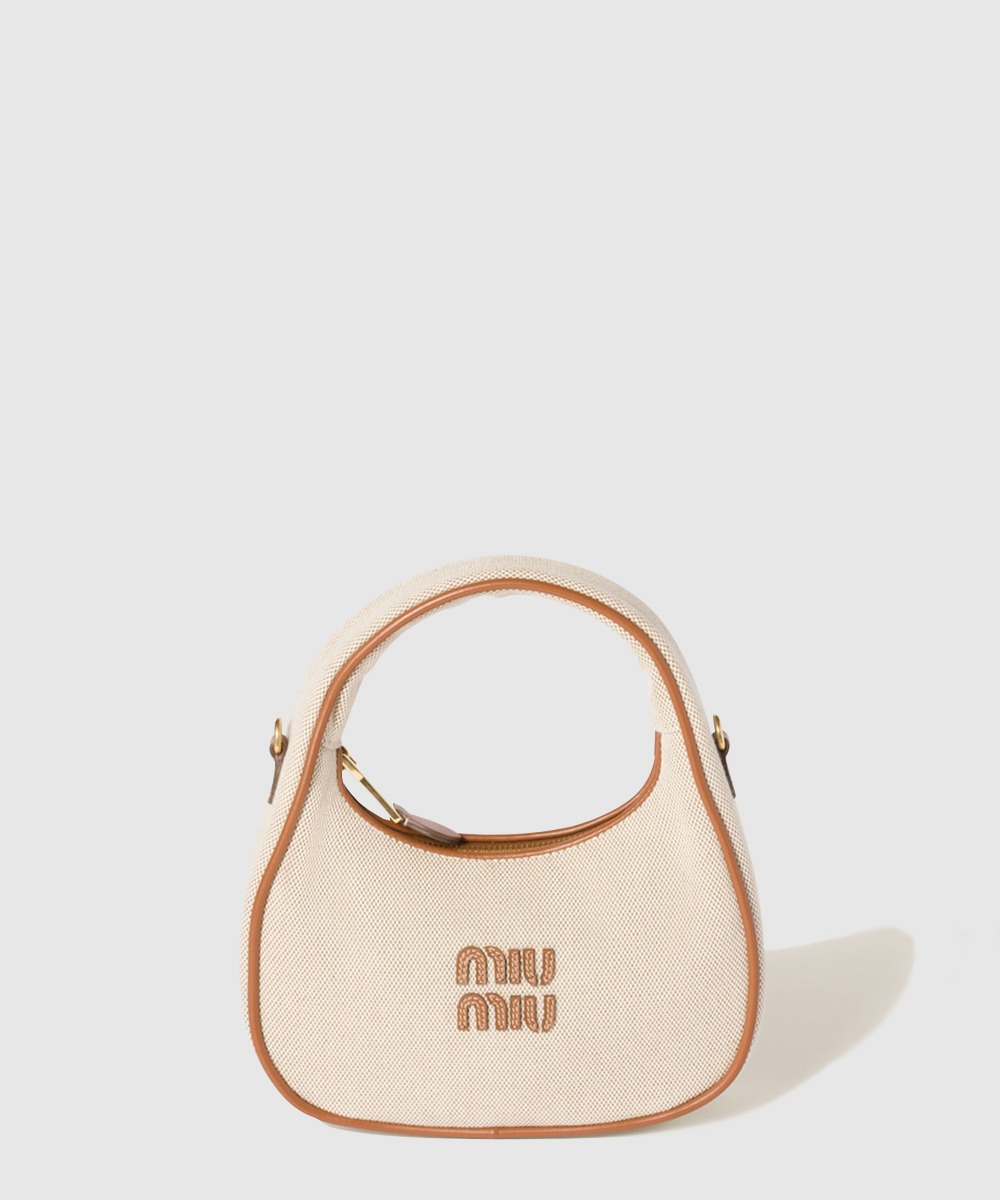 미우미우 완더 캔버스 레더백 5BC125