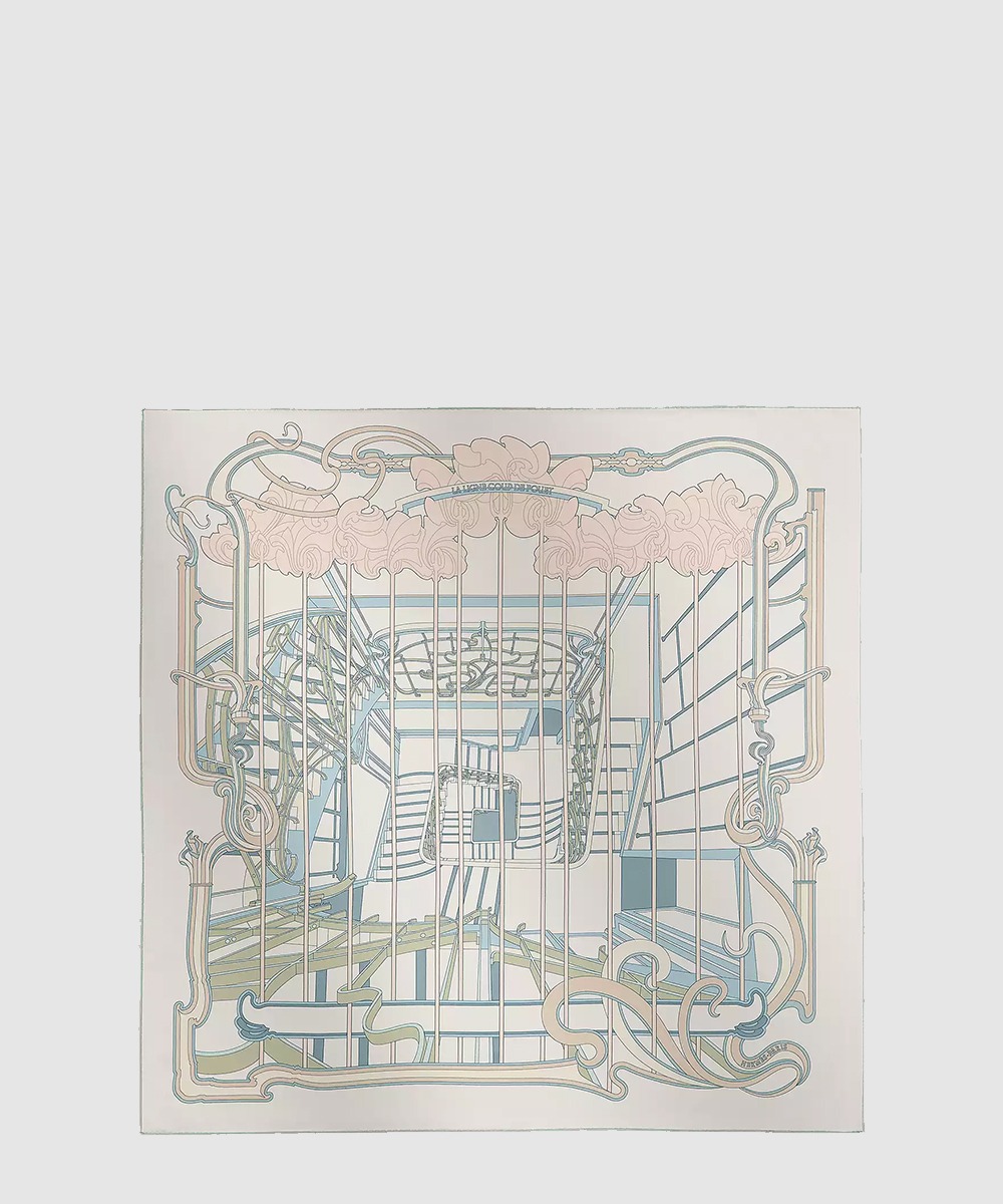 에르메스 La Ligne Coup de Fouet 스카프 90