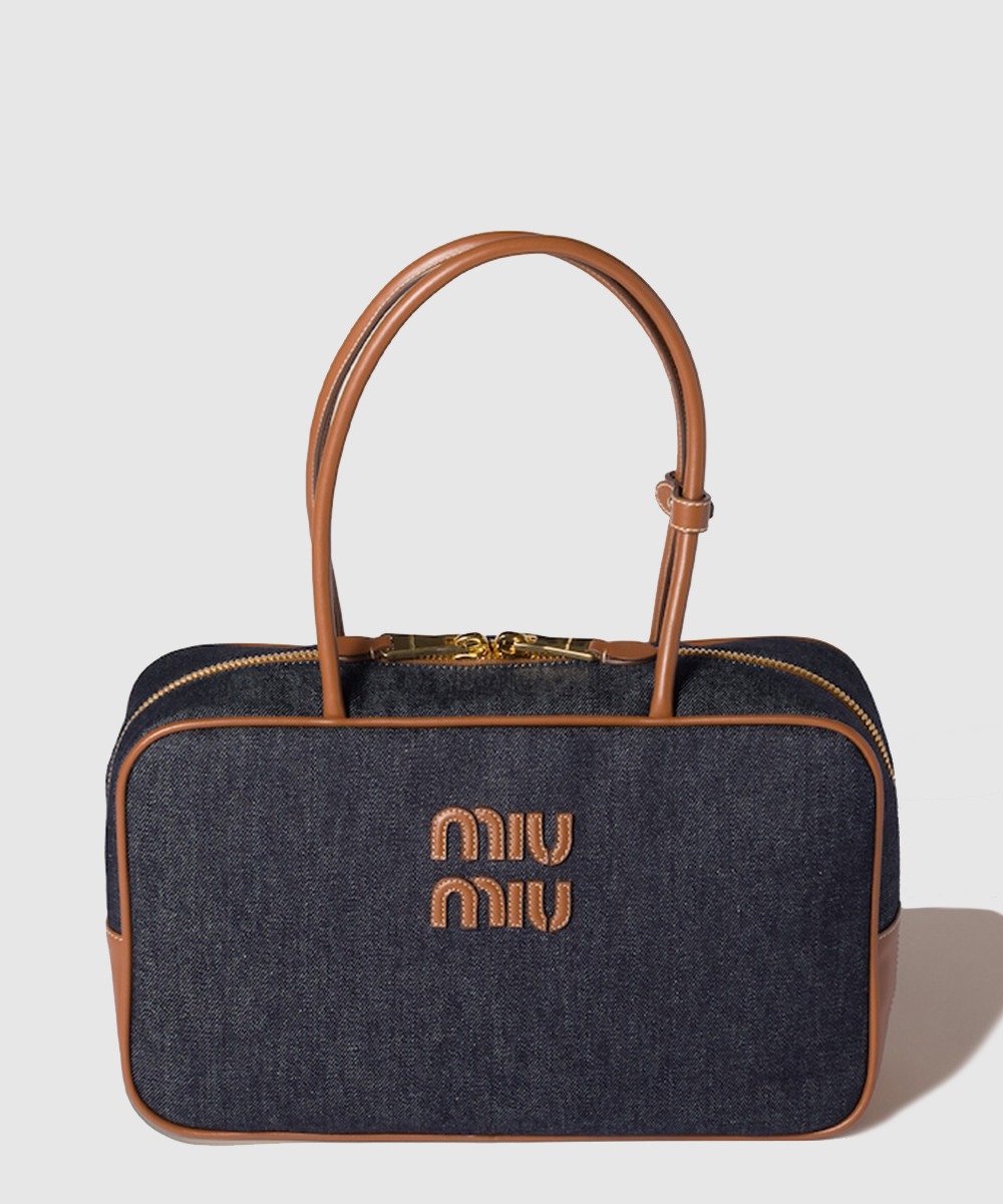 미우미우 보 데님백 5BB163