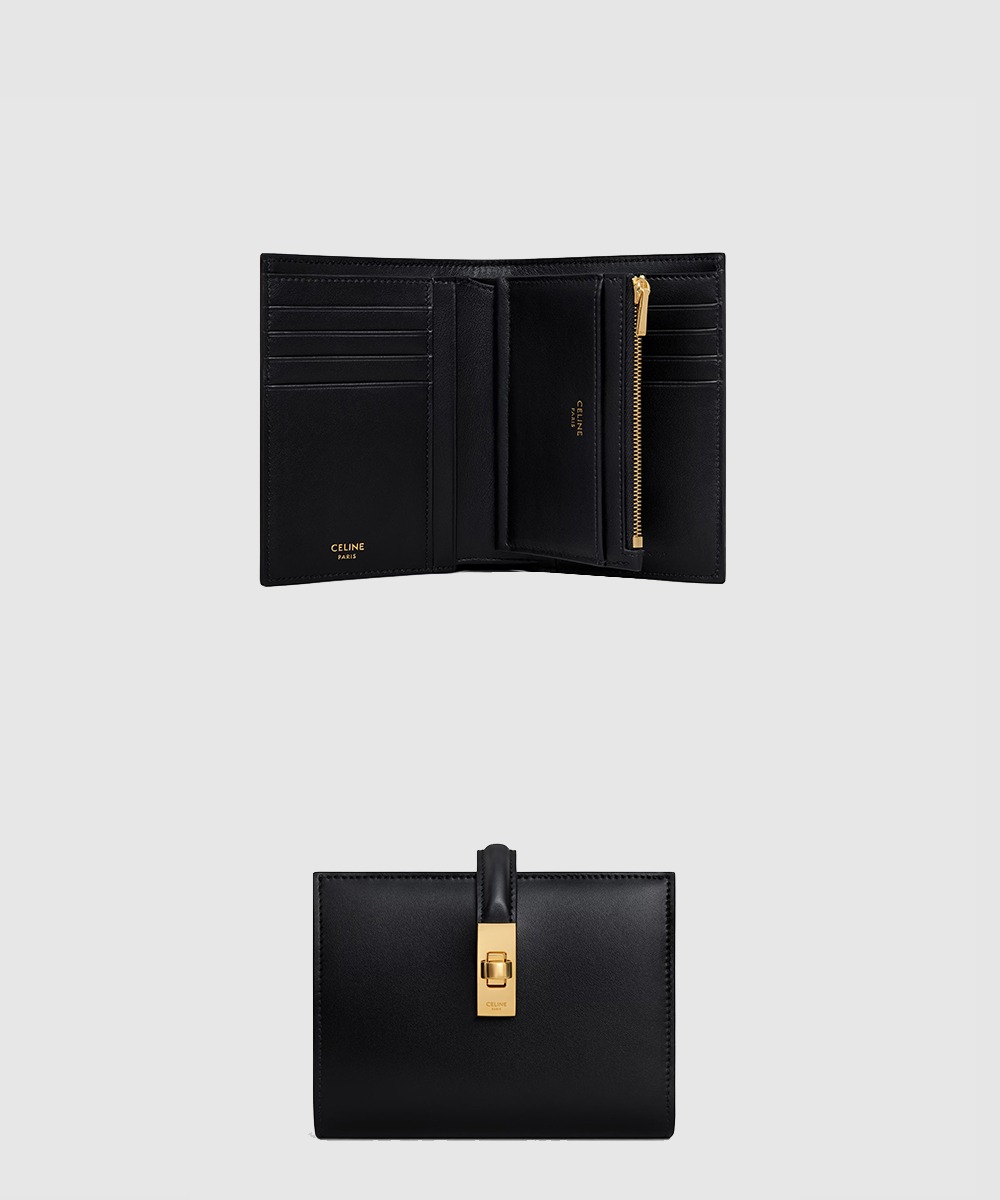 셀린느 새틴 송아지 가죽 동전 지갑 10M483