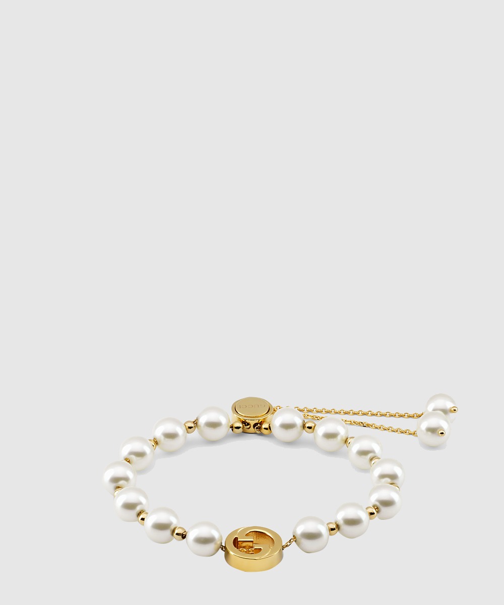 구찌 인터로킹 펄 팔찌 839033