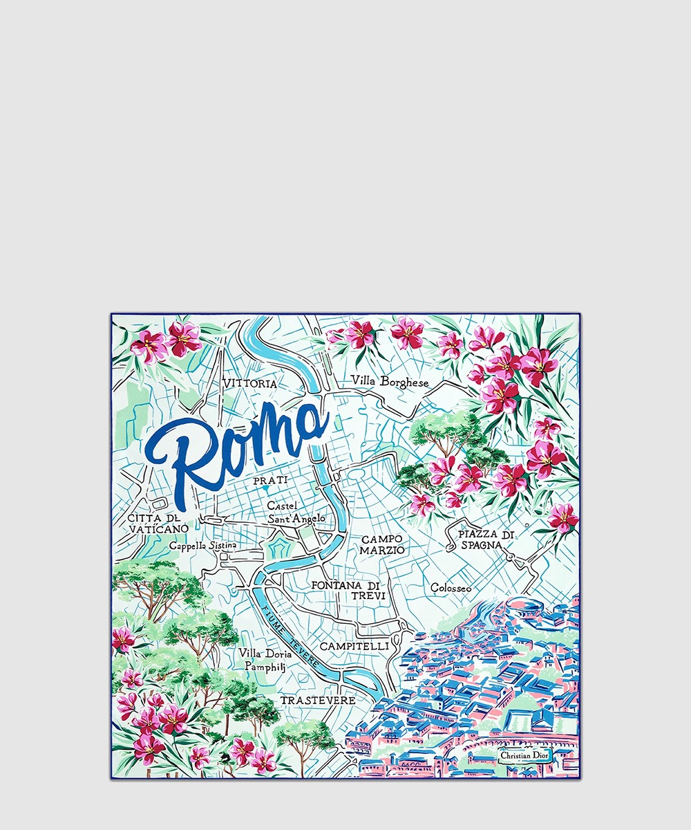 디올 Souvenir 90 스퀘어 스카프 54RIV