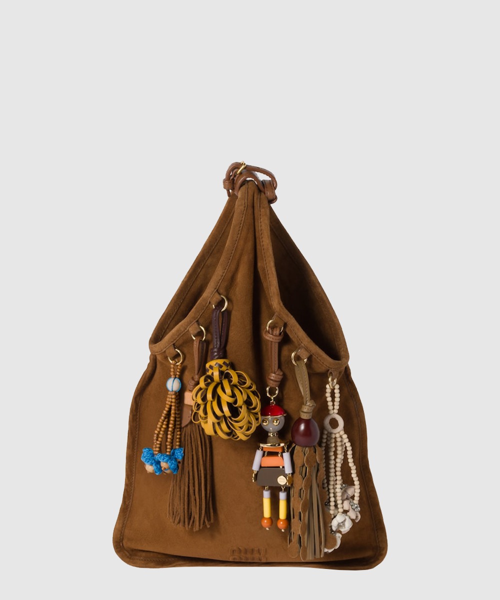 미우미우 트릭 장식 스웨이드백 5BA295