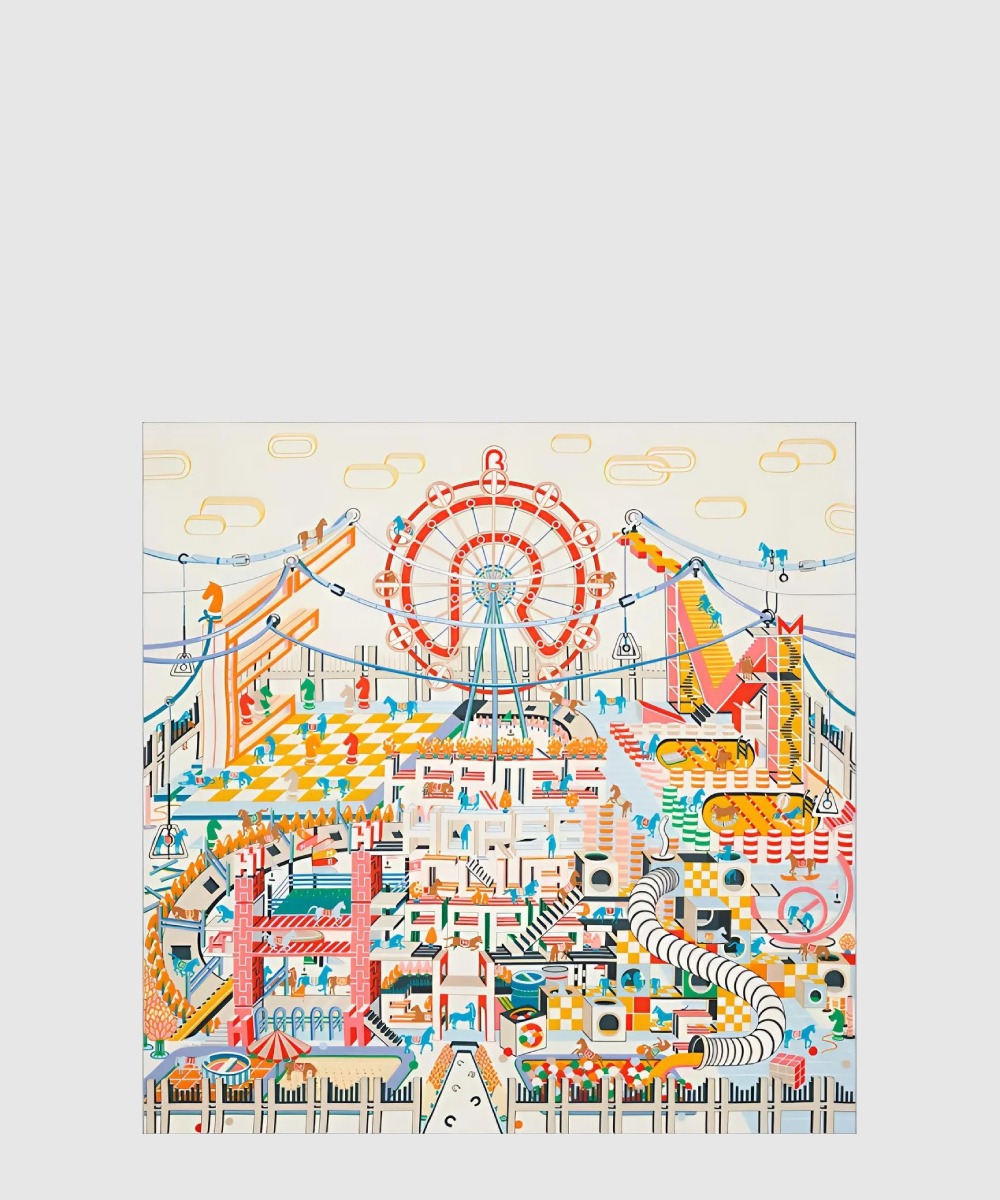 에르메스 Horse Racing Club 숄140