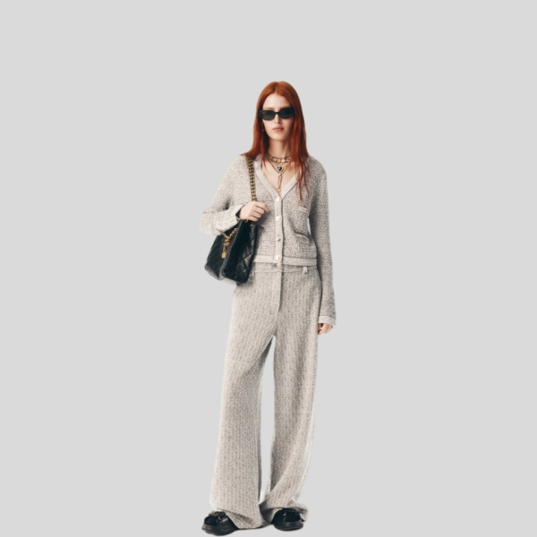 샤넬 체크 포켓 가디건