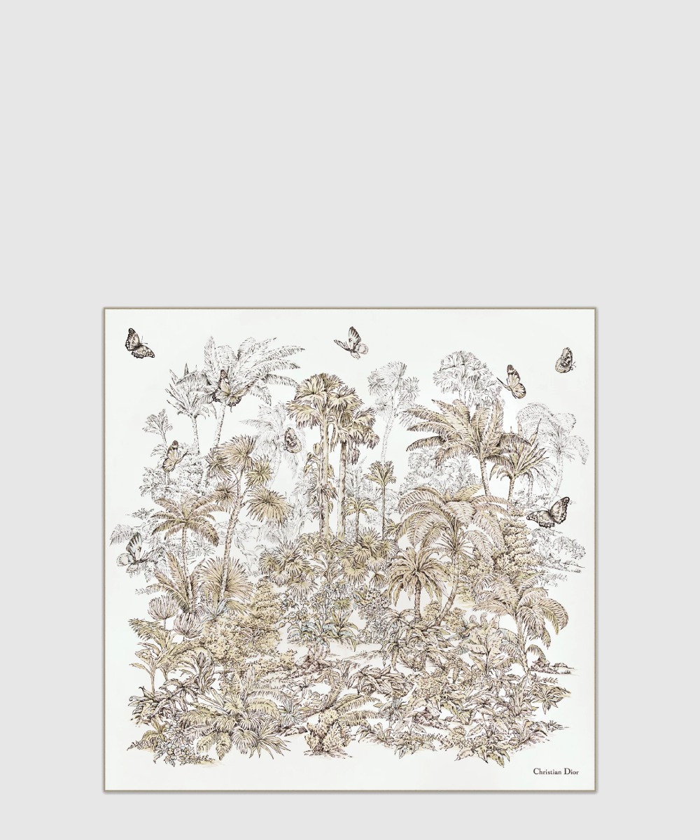 디올 Dioriviera Toile de Jouy Palms 90 스퀘어 스카프 54JOP