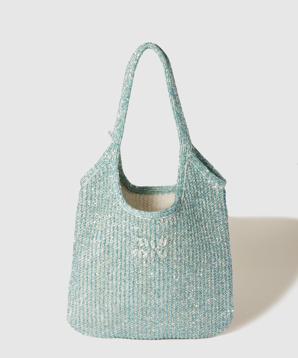 미우미우 아이비 스팽글 메쉬백 5BG231