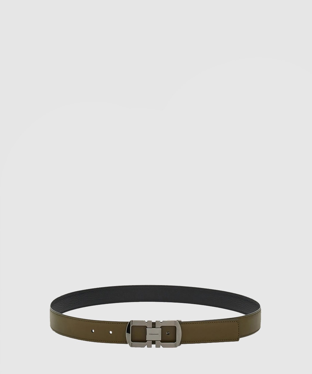페레가모 리버시블 버클 레더 벨트 670420
