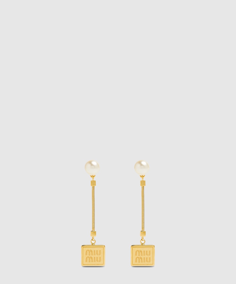 미우미우 메탈 및 펄 귀걸이 5IO069