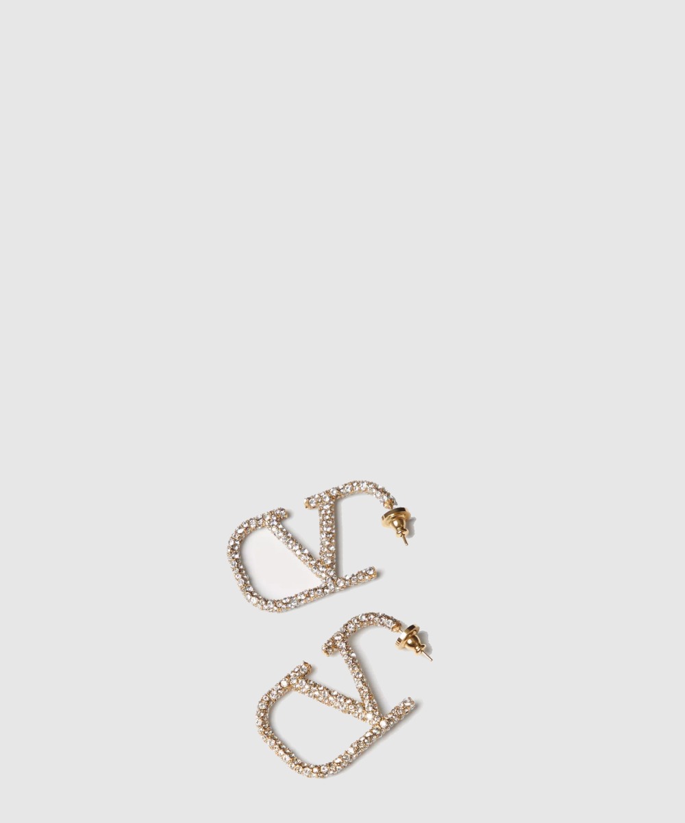 발렌티노 크리스탈 브이로고 시그니처 이어링